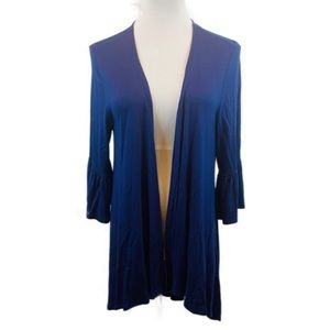 Womens Blue Cardigan Open Front S